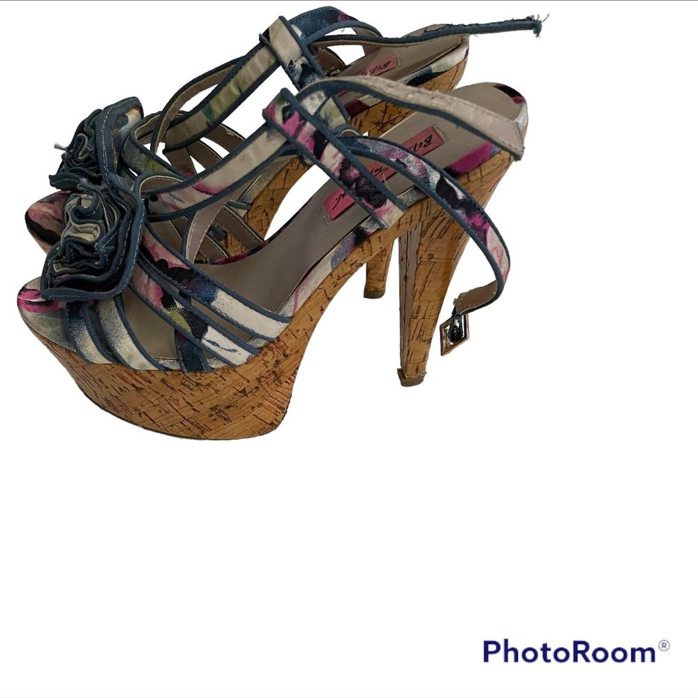 Vintage Betsey Johnson Cork Heels Sz 6